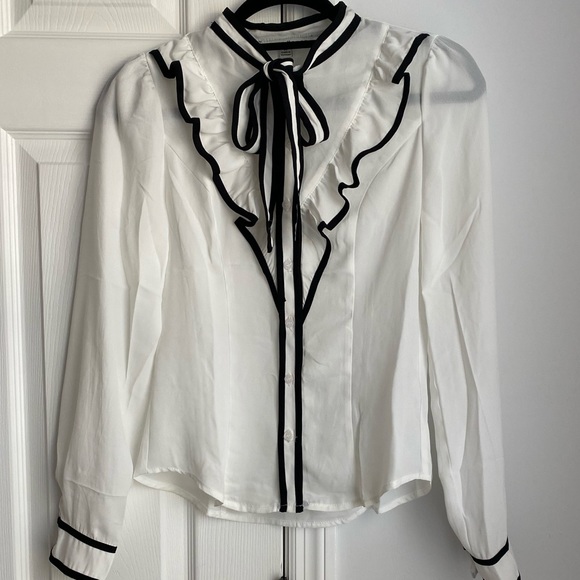Haute Monde M White Blouse - Picture 2 of 3